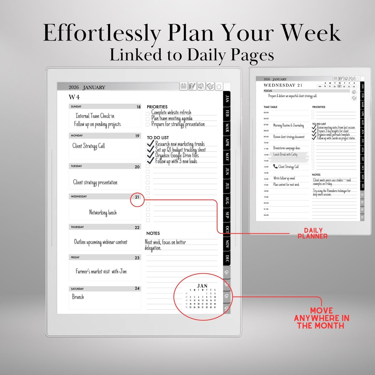 Supernote A5X A6X — Planner 2026
