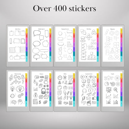 Ready-to-Use Stickers for reMarkable Paper Pro Move Copy Paste Stickers, Notes, Shapes and Mind Maps reMarkable Move Templates