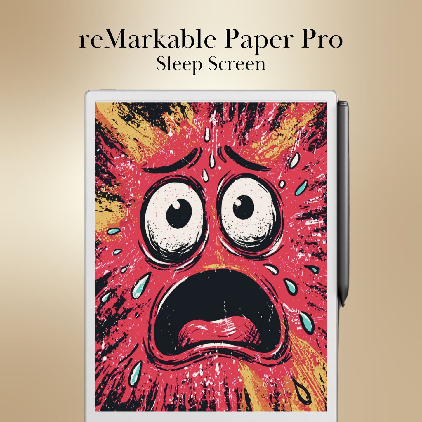 reMarkable Paper Pro & 2 — Cartoon Faces Sleep Screens