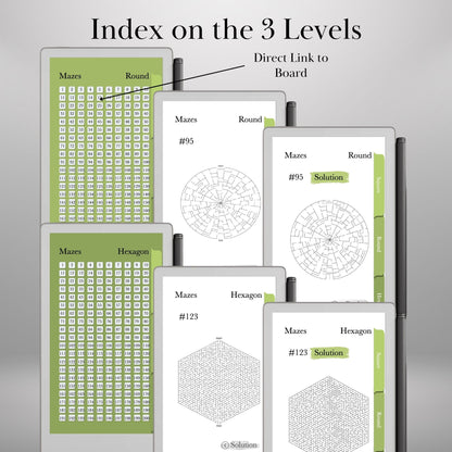 reMarkable Paper Pro Move — Maze Puzzle Book, 600 brain games