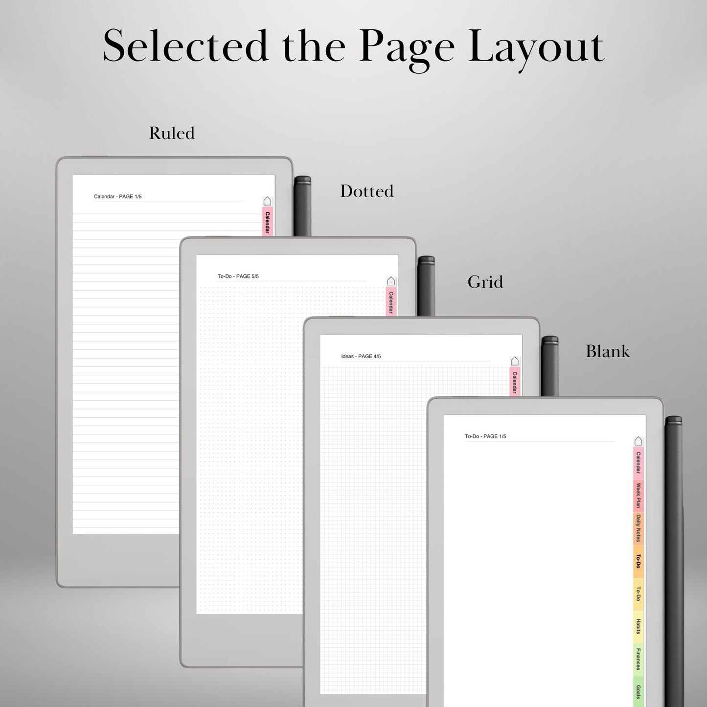reMarkable Paper Pro Move — Notebook Creator, custom tabs