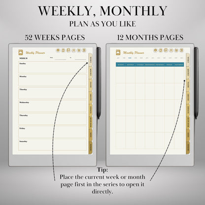 reMarkable Paper Pro — Meal Planner, grocery & recipe organizer