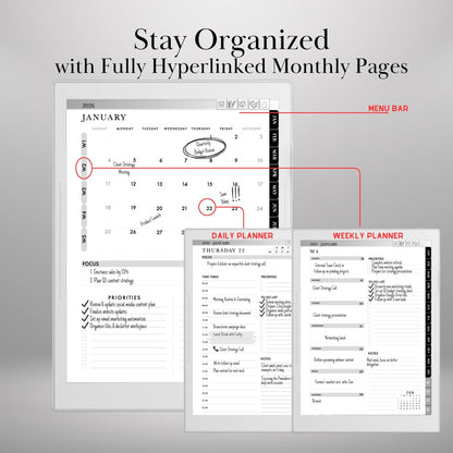 Supernote A5X A6X — Planner 2026
