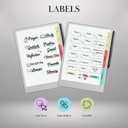 reMarkable Paper Pro & 2 — Christian Sticker Pack, copy-paste