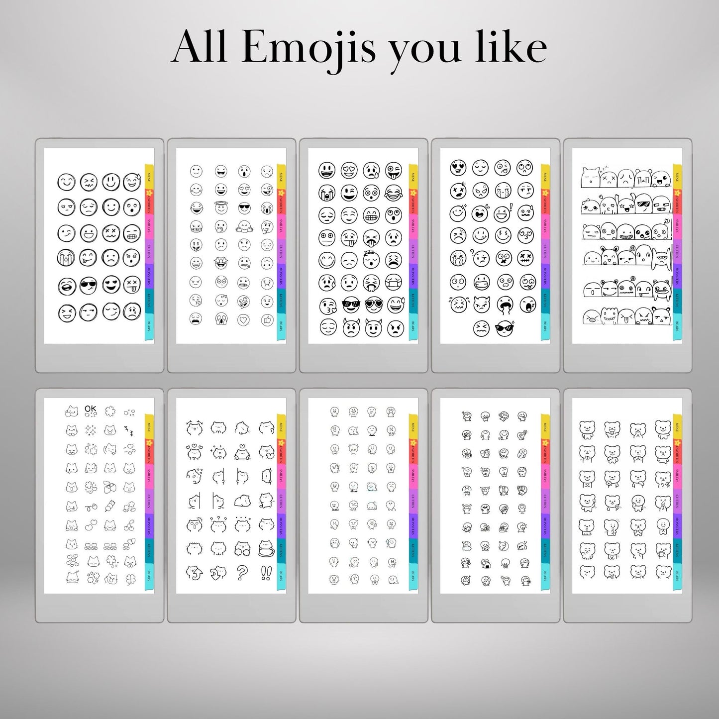 reMarkable Paper Pro Move — Emoji Sticker Pack, copy-paste