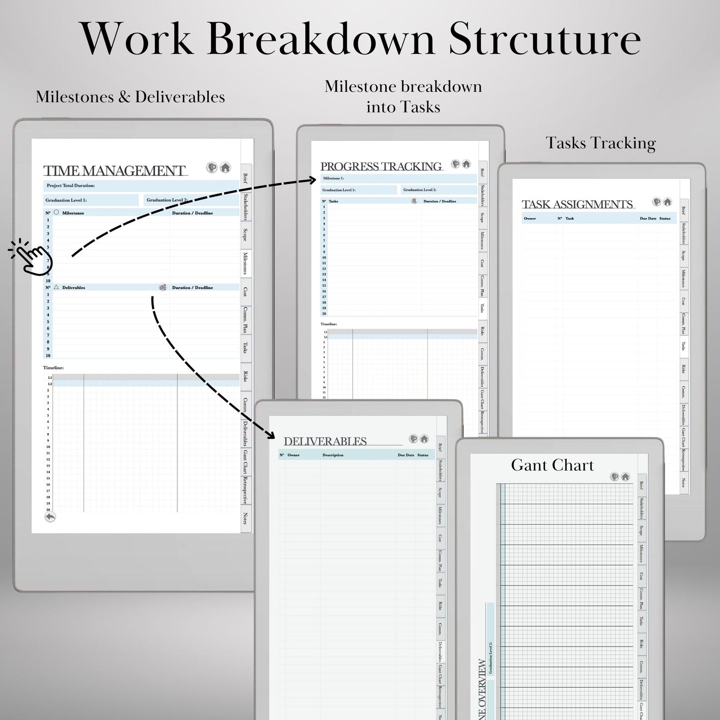 reMarkable Paper Pro Move — Project Management Planner, PMI & Gantt