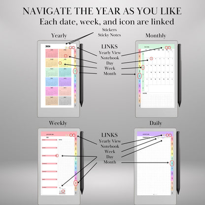 reMarkable Paper Pro Move — Daily Dotted Journal 2026