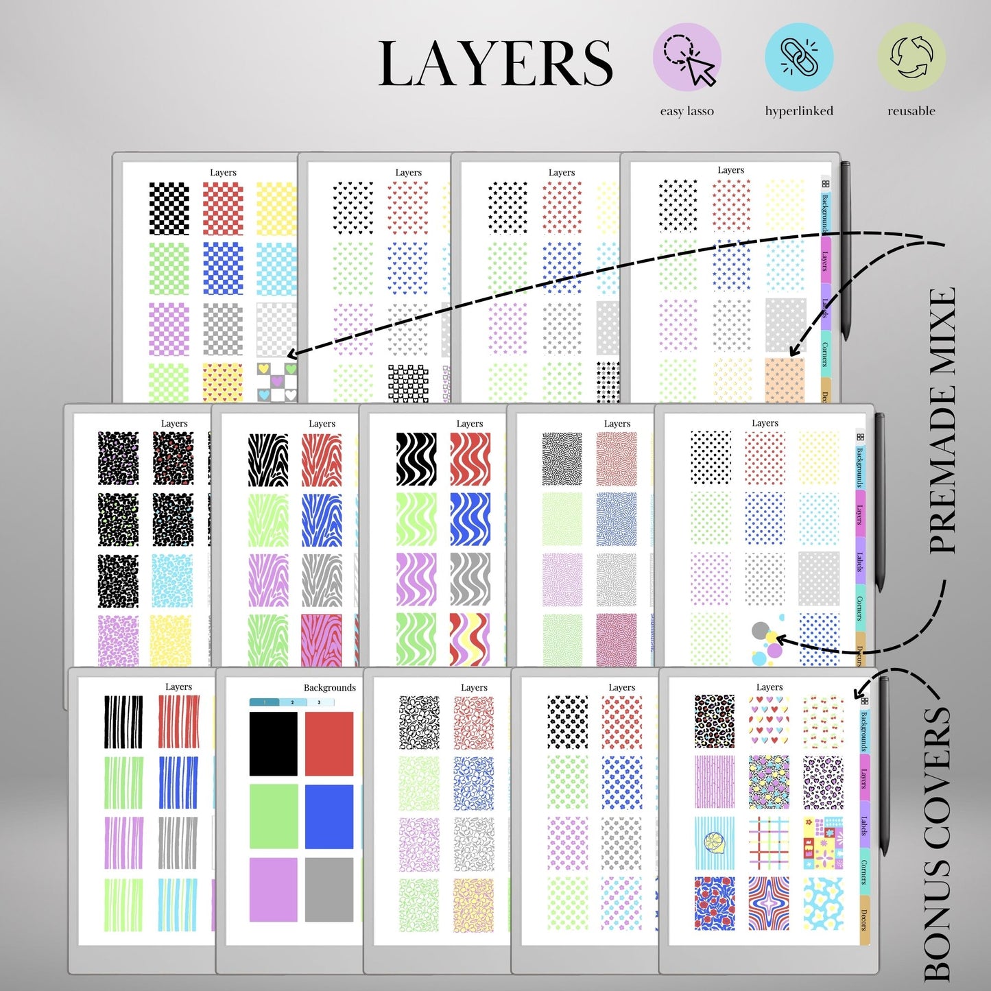 reMarkable Paper Pro — Custom Cover Toolkit, 540+ elements