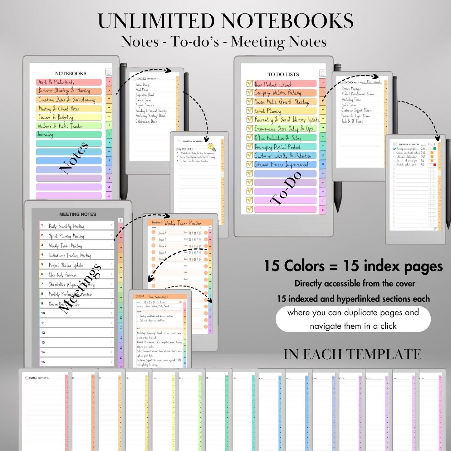 reMarkable Paper Pro Move — Mega Bundle, planners, covers & stickers