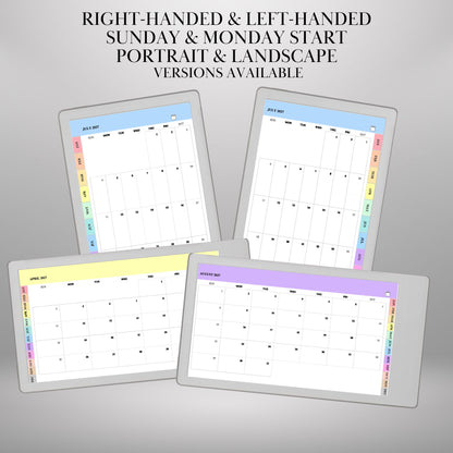 reMarkable Paper Pro Move — Monthly Planner 2027, full-page calendar & year overview