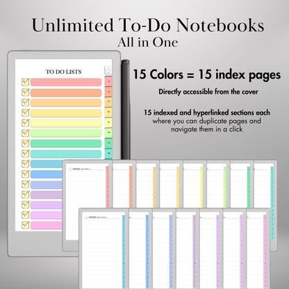 reMarkable Paper Pro Move — To-Do Notebook, task tracker with tabs