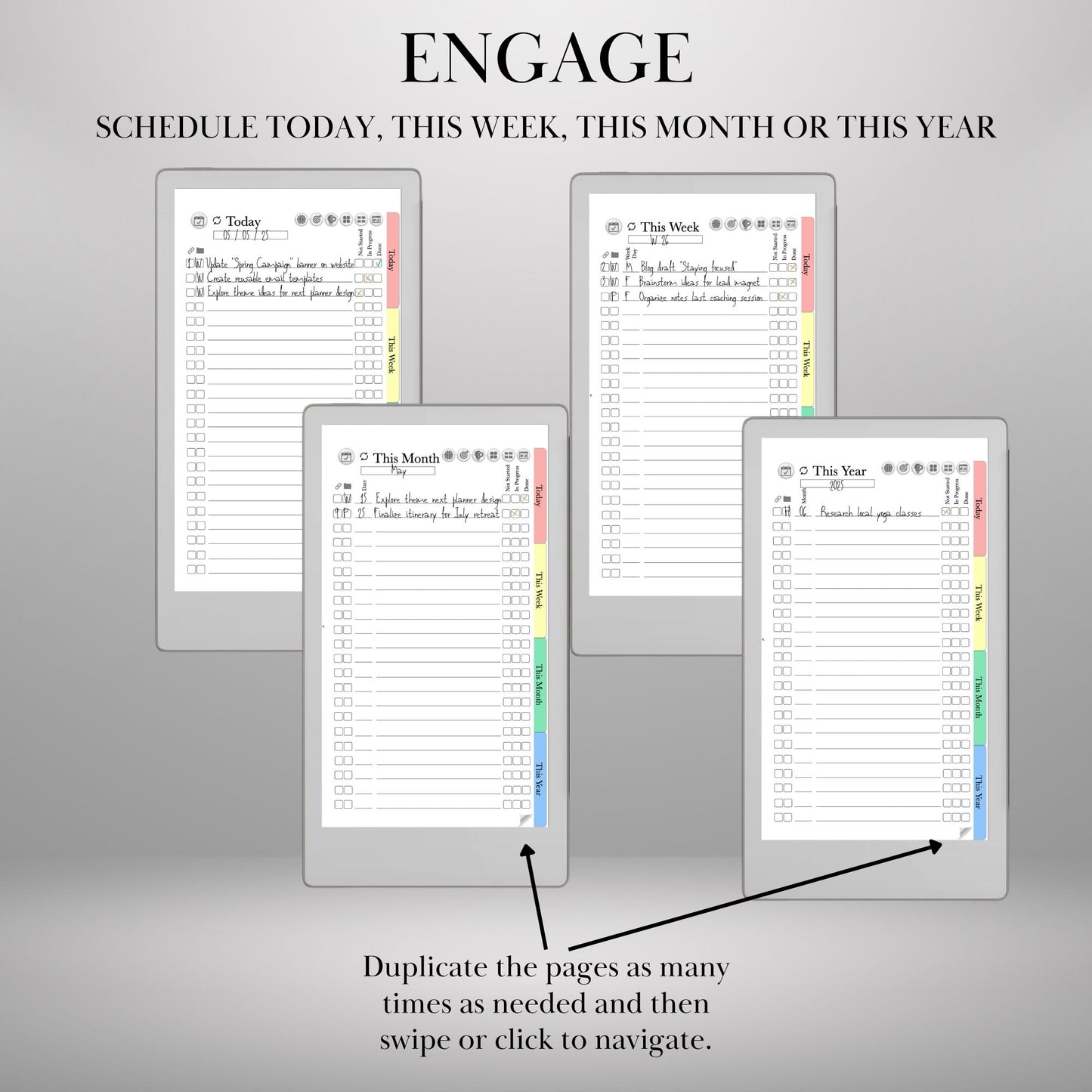 reMarkable Paper Pro Move — GTD Task Tracker, brain dump & projects