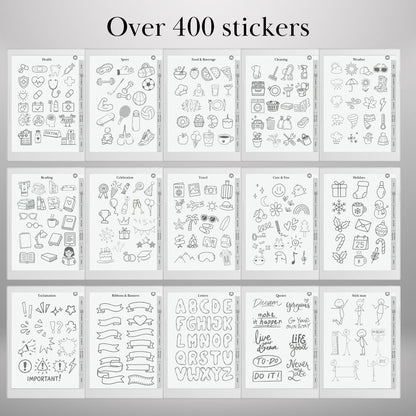 Supernote A5X A6X — Sticker Pack, copy-paste shapes & notes