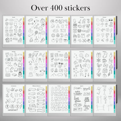 Ready-to-Use Stickers for reMarkable Paper Pro and reMarkable 2 Copy Paste Stickers, Notes, Shapes and Mind Maps reMarkable Templates Eink