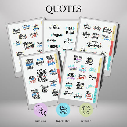 reMarkable Paper Pro & 2 — Christian Sticker Pack, copy-paste