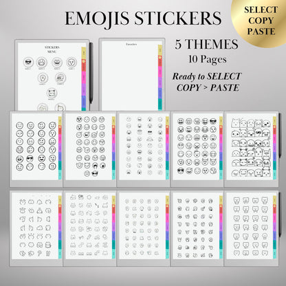 reMarkable Paper Pro — Stickers Mega Bundle, 9 packs 2600+