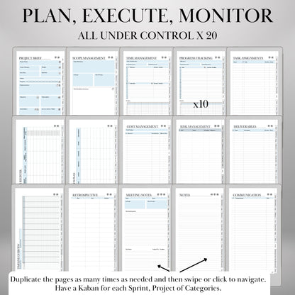 reMarkable Paper Pro Move — Project Management Planner, PMI & Gantt