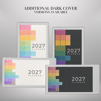 reMarkable Paper Pro Move — Monthly Planner 2027, full-page calendar & year overview