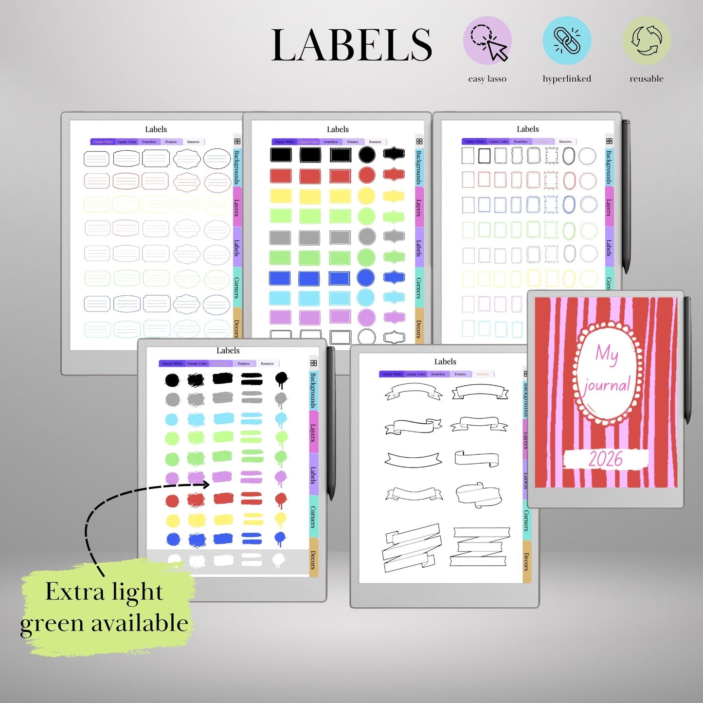reMarkable Paper Pro — Custom Cover Toolkit, 540+ elements