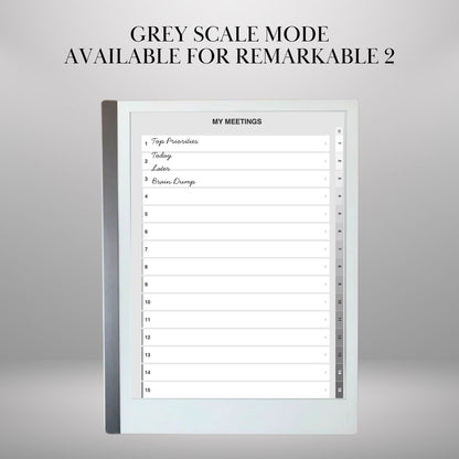 All reMarkable Devices — Meeting Notebook Creator, Custom Hyperlinked Templates
