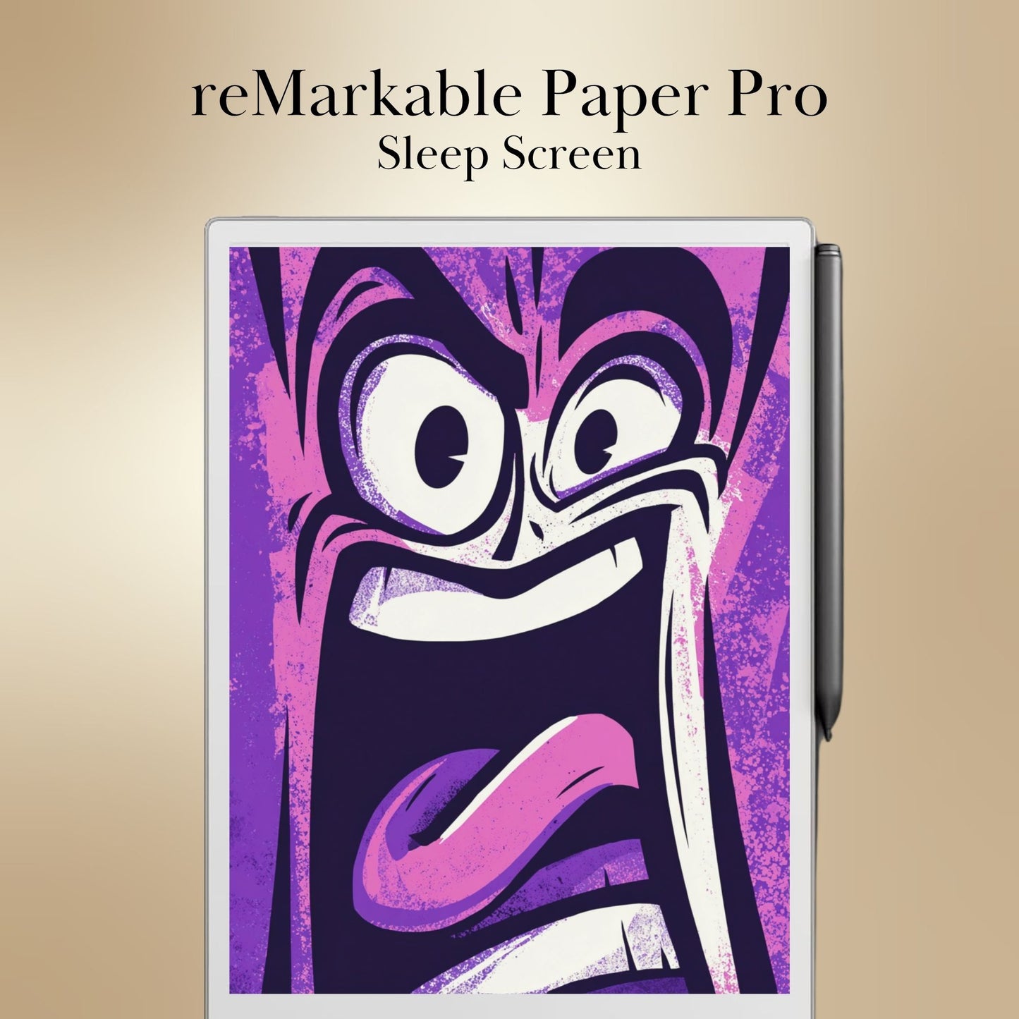reMarkable Paper Pro & 2 — Cartoon Faces Sleep Screens