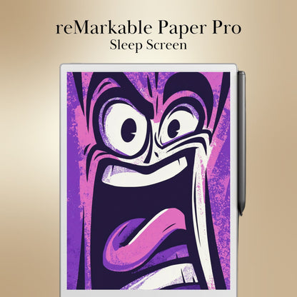 reMarkable Paper Pro & 2 — Cartoon Faces Sleep Screens