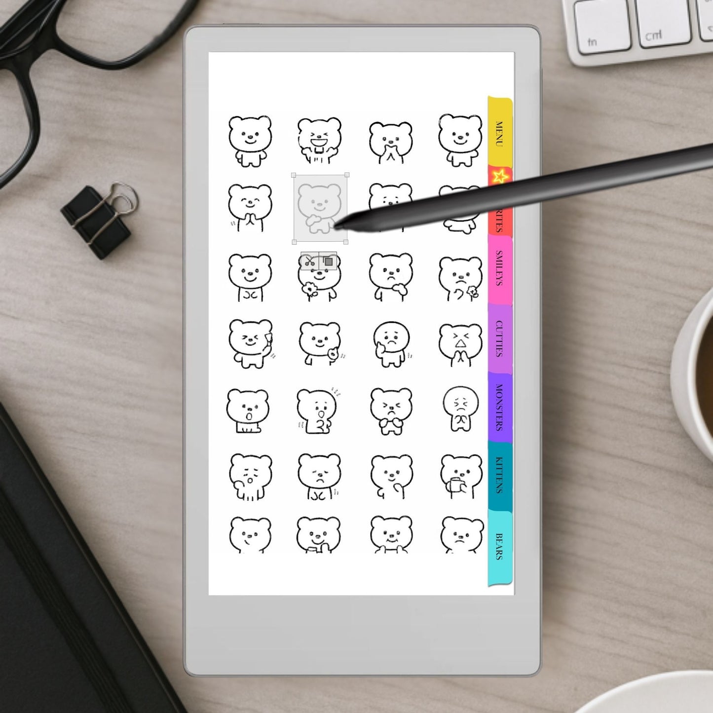 reMarkable Paper Pro Move — Emoji Sticker Pack, copy-paste