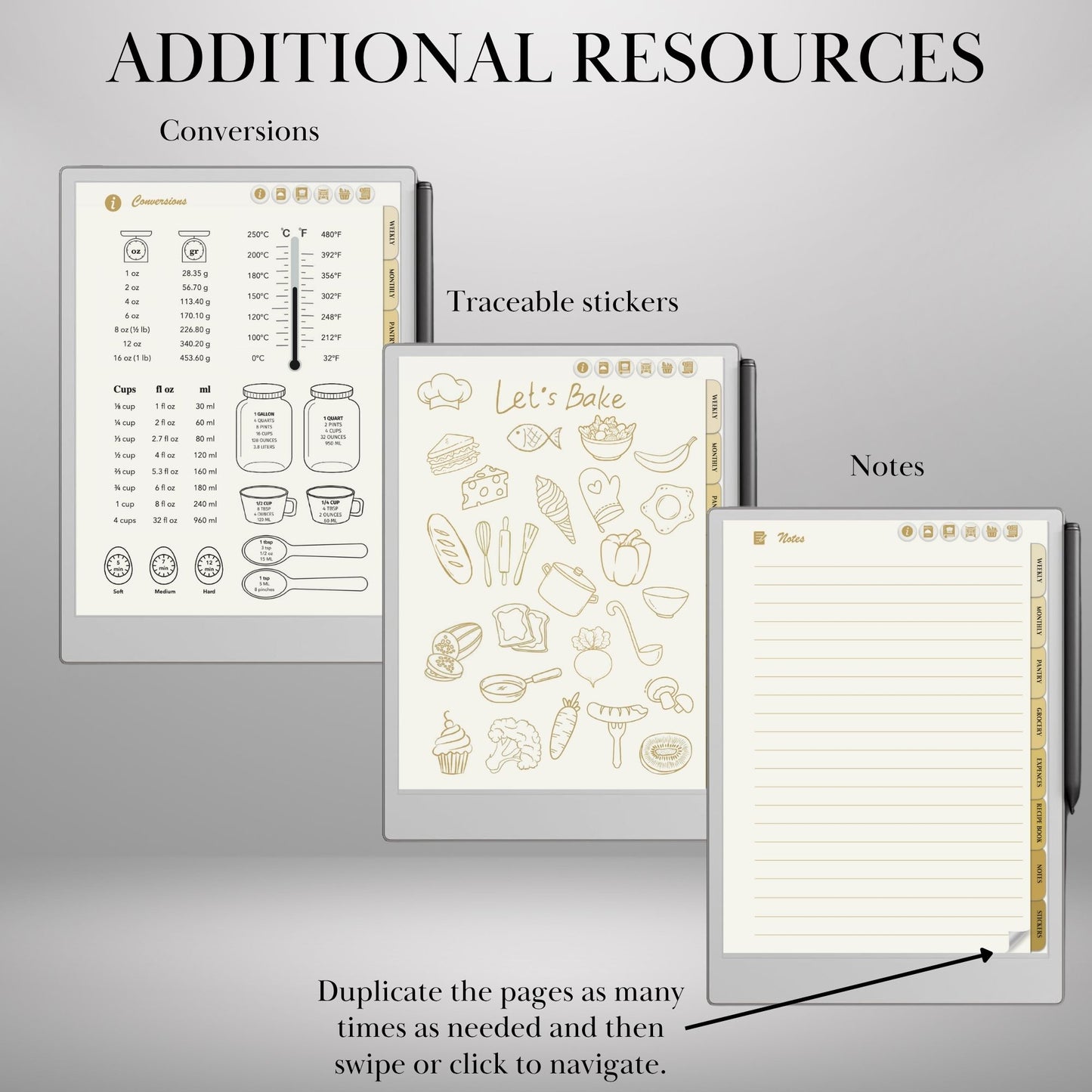 reMarkable Paper Pro — Meal Planner, grocery & recipe organizer