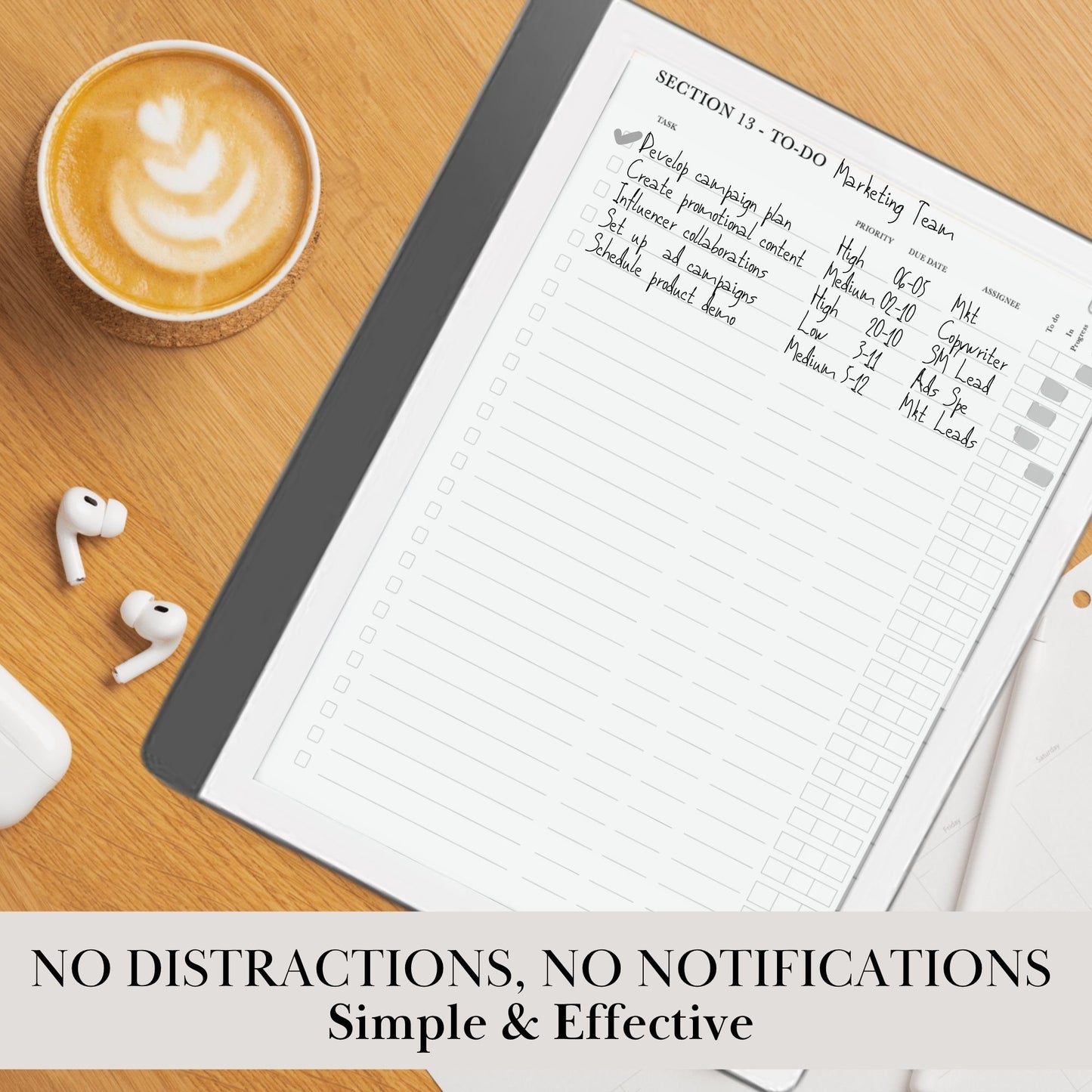 Kindle Scribe — To-Do Notebook, task tracker
