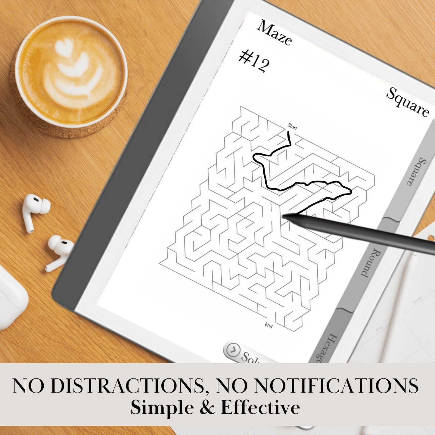 Kindle Scribe — Maze Puzzle Book, 600 brain games
