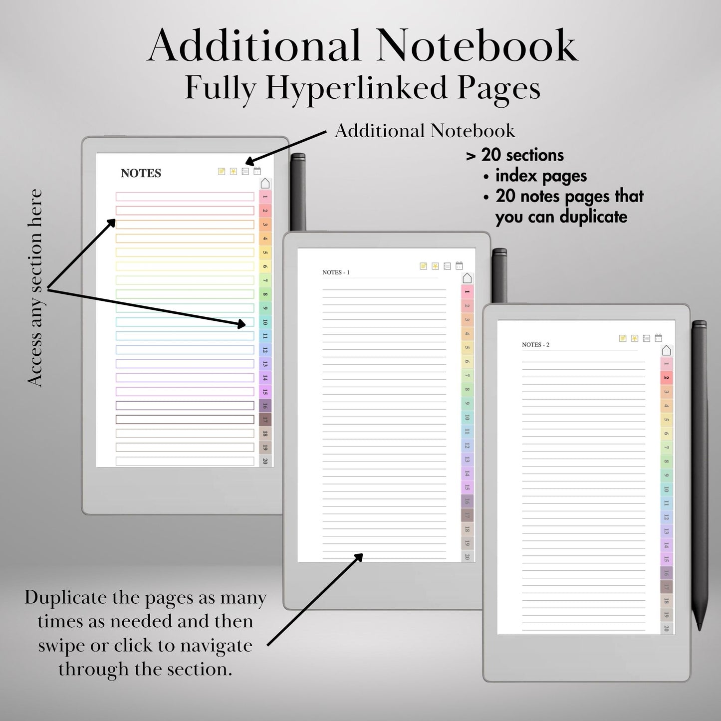 reMarkable Paper Pro Move — Daily Planner 2026-2027, dated calendar