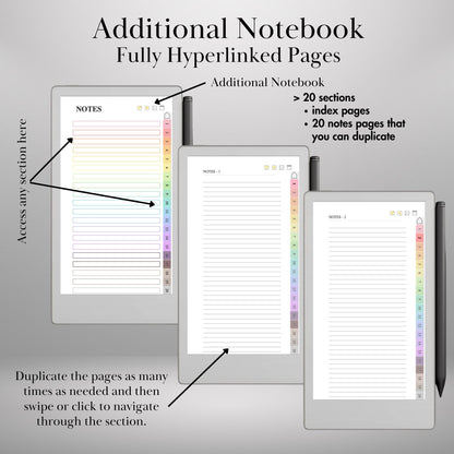reMarkable Paper Pro Move — Daily Planner 2026-2027, dated calendar