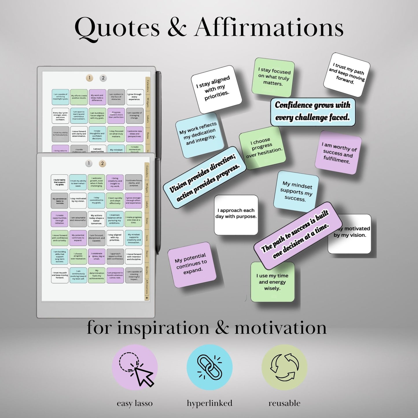 reMarkable Paper Pro & 2 — Planning Sticker Pack, 400+ widgets