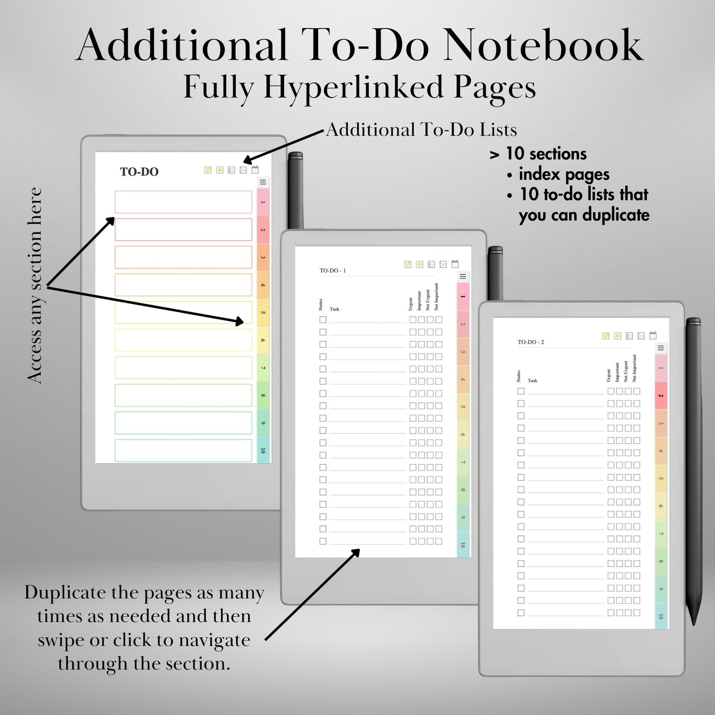 reMarkable Paper Pro Move — Daily Planner 2026-2027, dated calendar