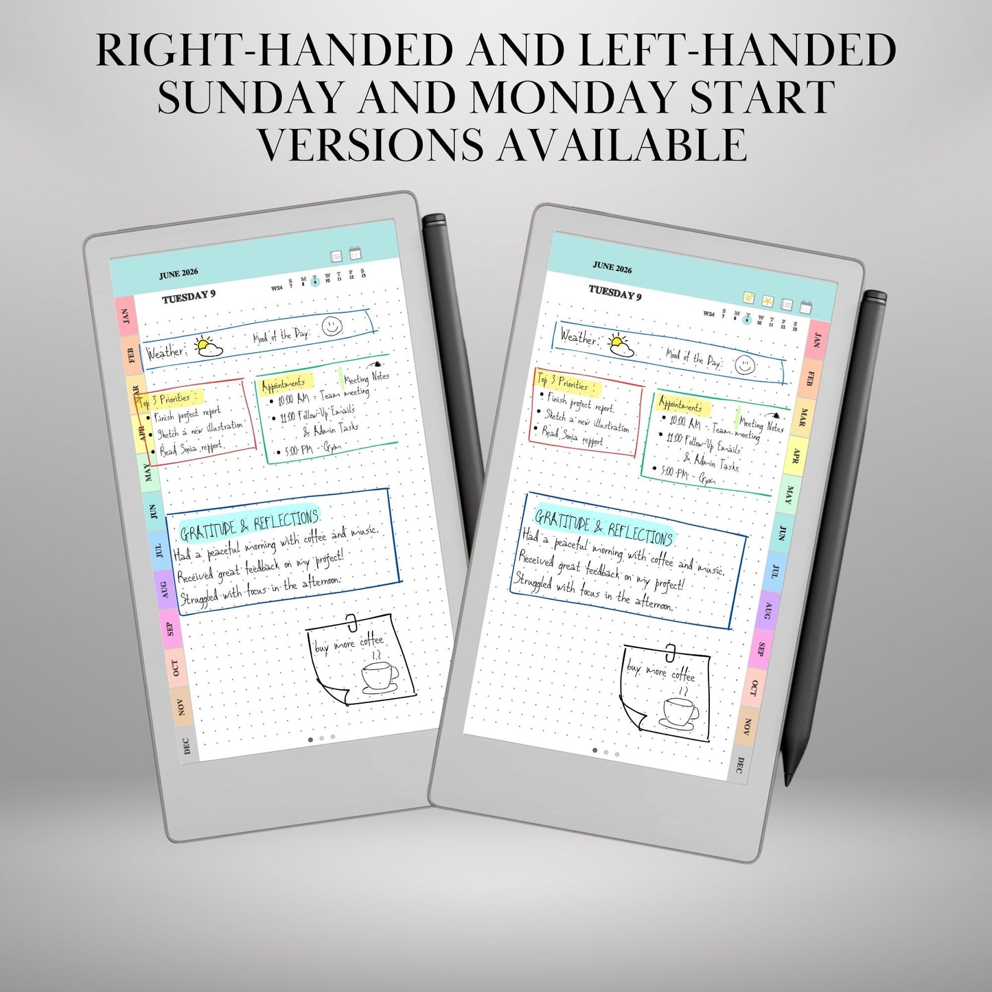 reMarkable Paper Pro Move — Daily Dotted Journal 2026