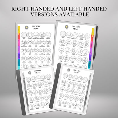 Ready-to-Use Stickers for reMarkable Paper Pro and reMarkable 2 Copy Paste Stickers, Notes, Shapes and Mind Maps reMarkable Templates Eink