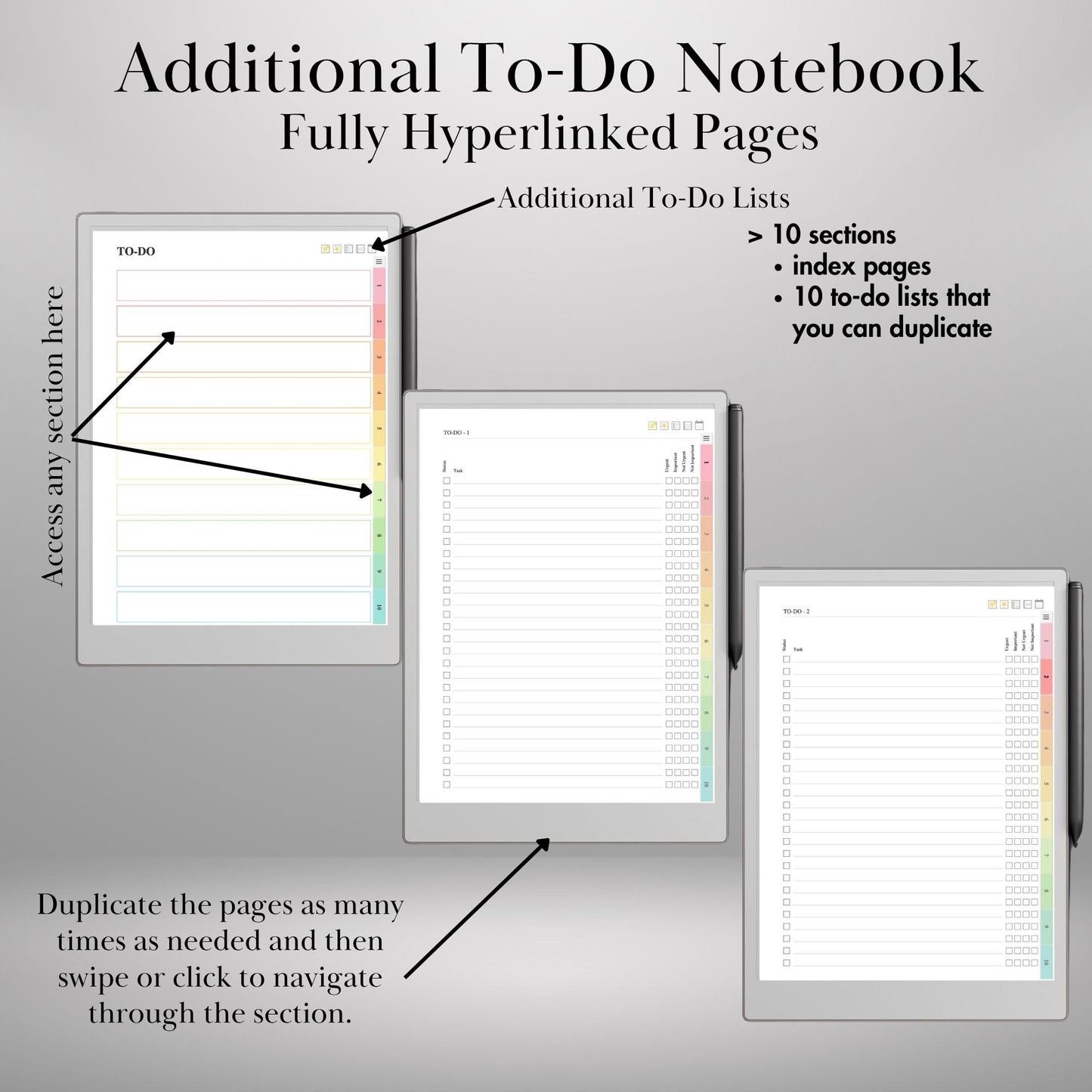 reMarkable Paper Pro — Daily Planner 2026-2027, dated calendar