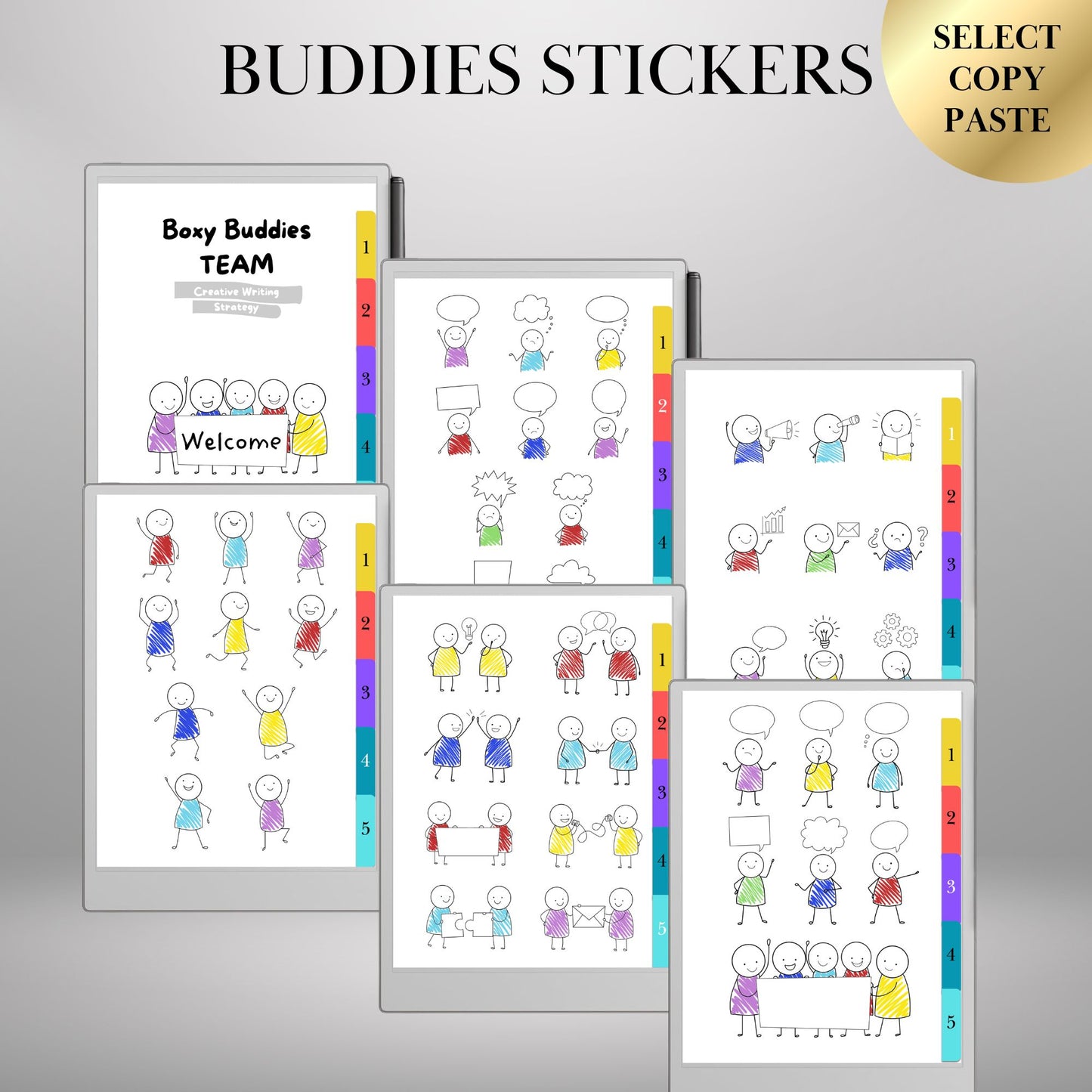 reMarkable Paper Pro — Stickers Mega Bundle, 9 packs 2600+