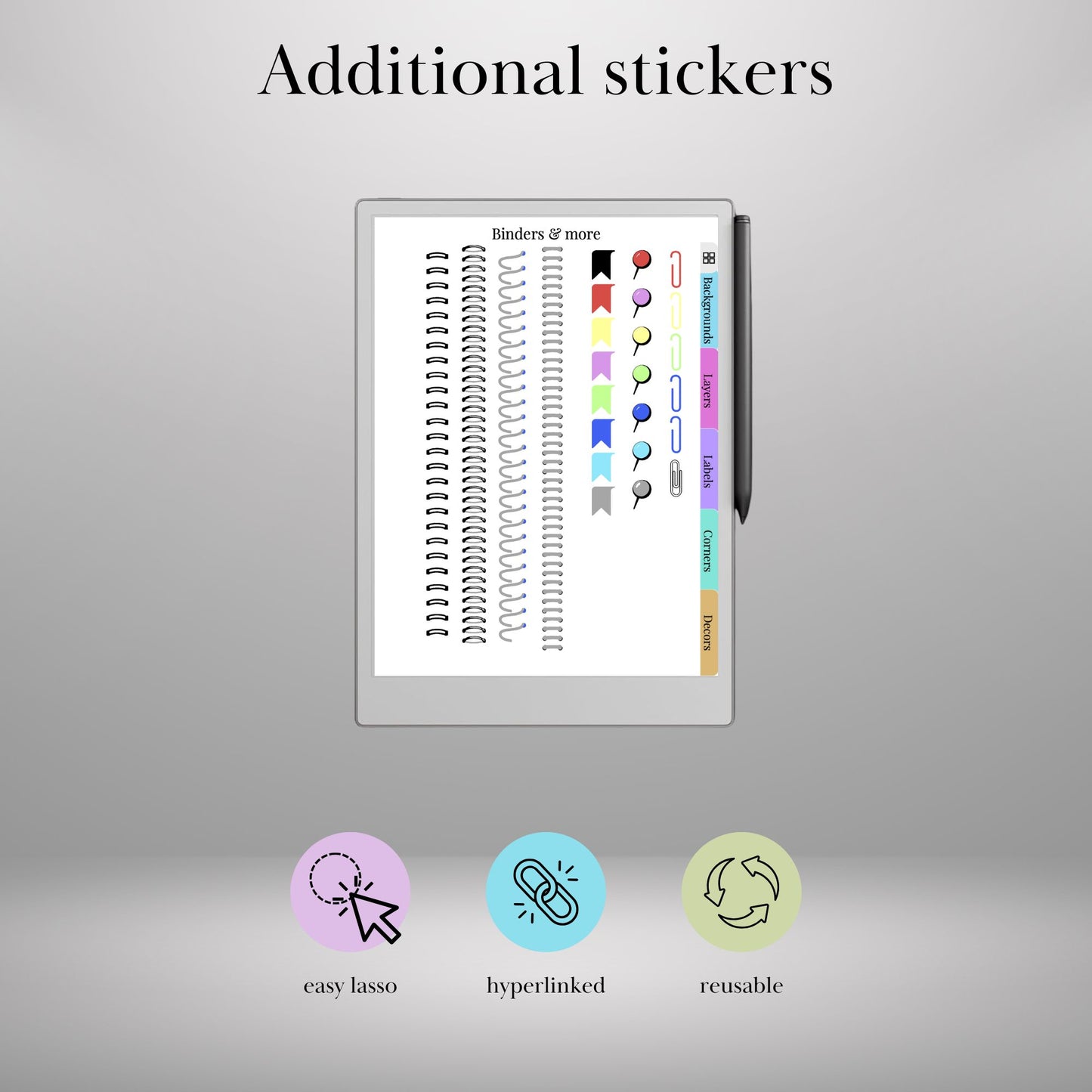 reMarkable Paper Pro — Custom Cover Toolkit, 540+ elements