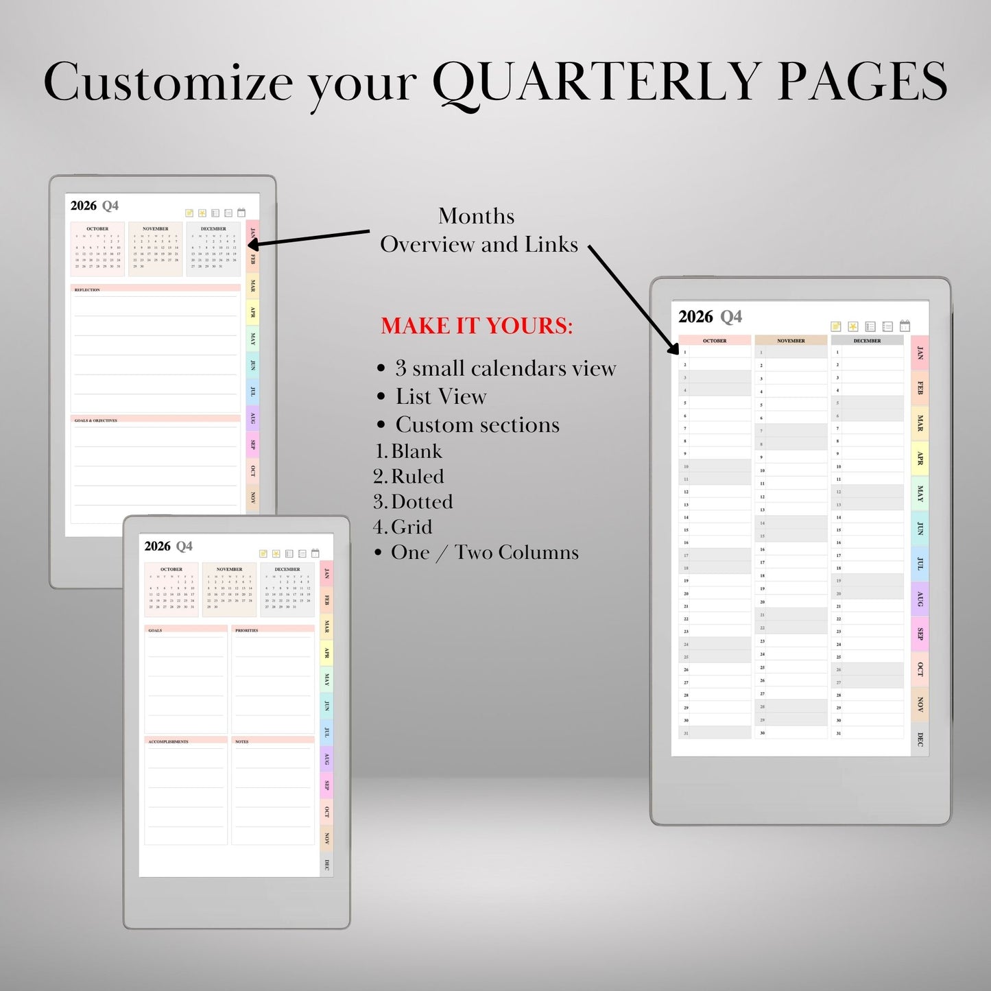 All Devices — Calendar Planner Creator 2026 2027, Make Your Own Yearly Monthly Weekly Daily Planner