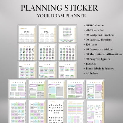 reMarkable Paper Pro Move — Stickers Mega Bundle, 9 packs 2600+
