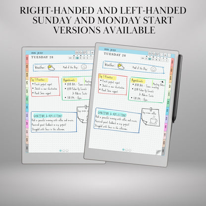2026 Daily Journal Planner for reMarkable: Hyperlinked Digital Notebook (PDF Download