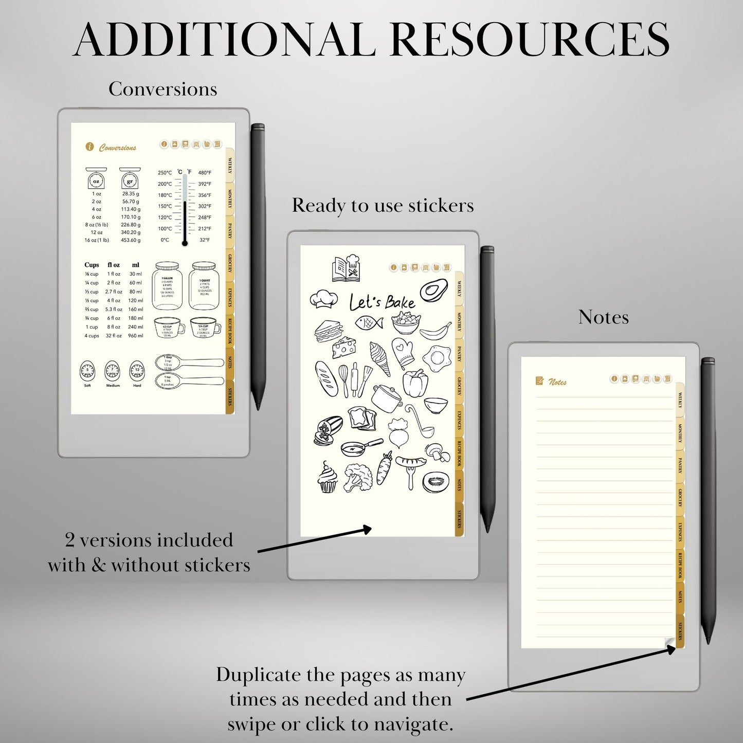 reMarkable Paper Pro Move — Meal Planner, grocery & recipe book
