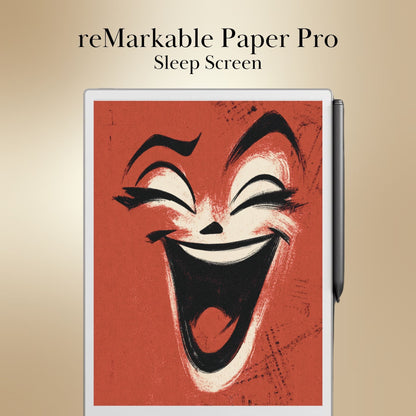 reMarkable Paper Pro & 2 — Cartoon Faces Sleep Screens