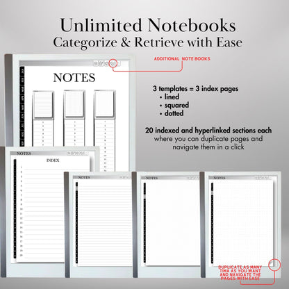 2026 Digital Planner for reMarkable 2 & Paper Pro: Hyperlinked Productivity Notebook (PDF Download)