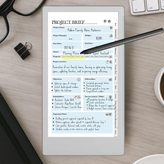 reMarkable Paper Pro Move — Project Management Planner, PMI & Gantt