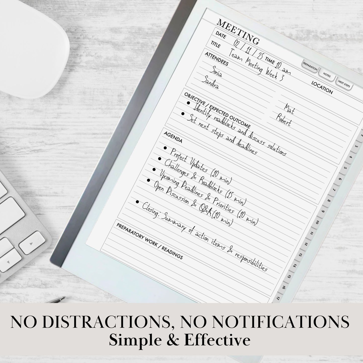 reMarkable 2 — Productivity Bundle, notebook, to-do & meeting notes