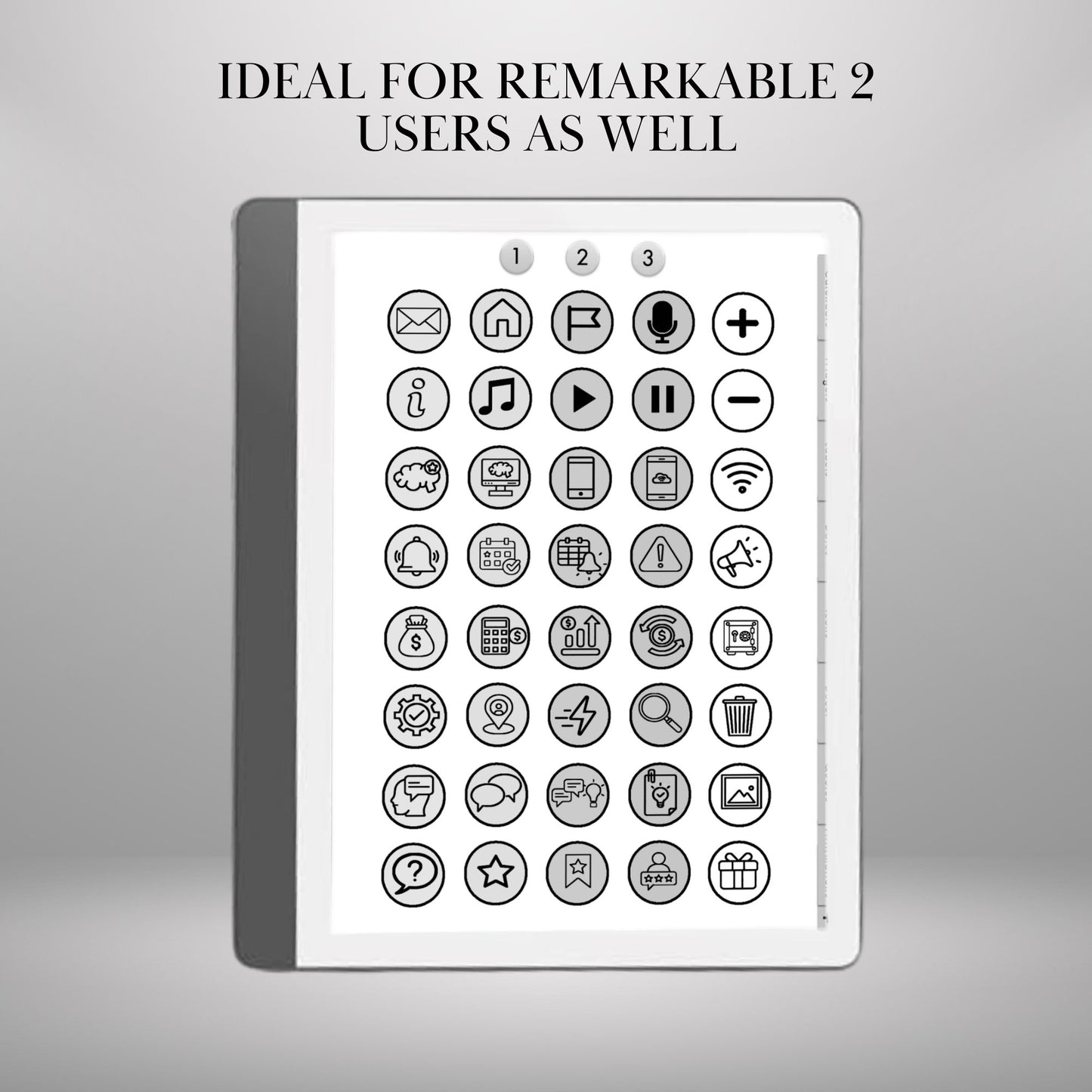 reMarkable Paper Pro & 2 — Planning Sticker Pack, 400+ widgets