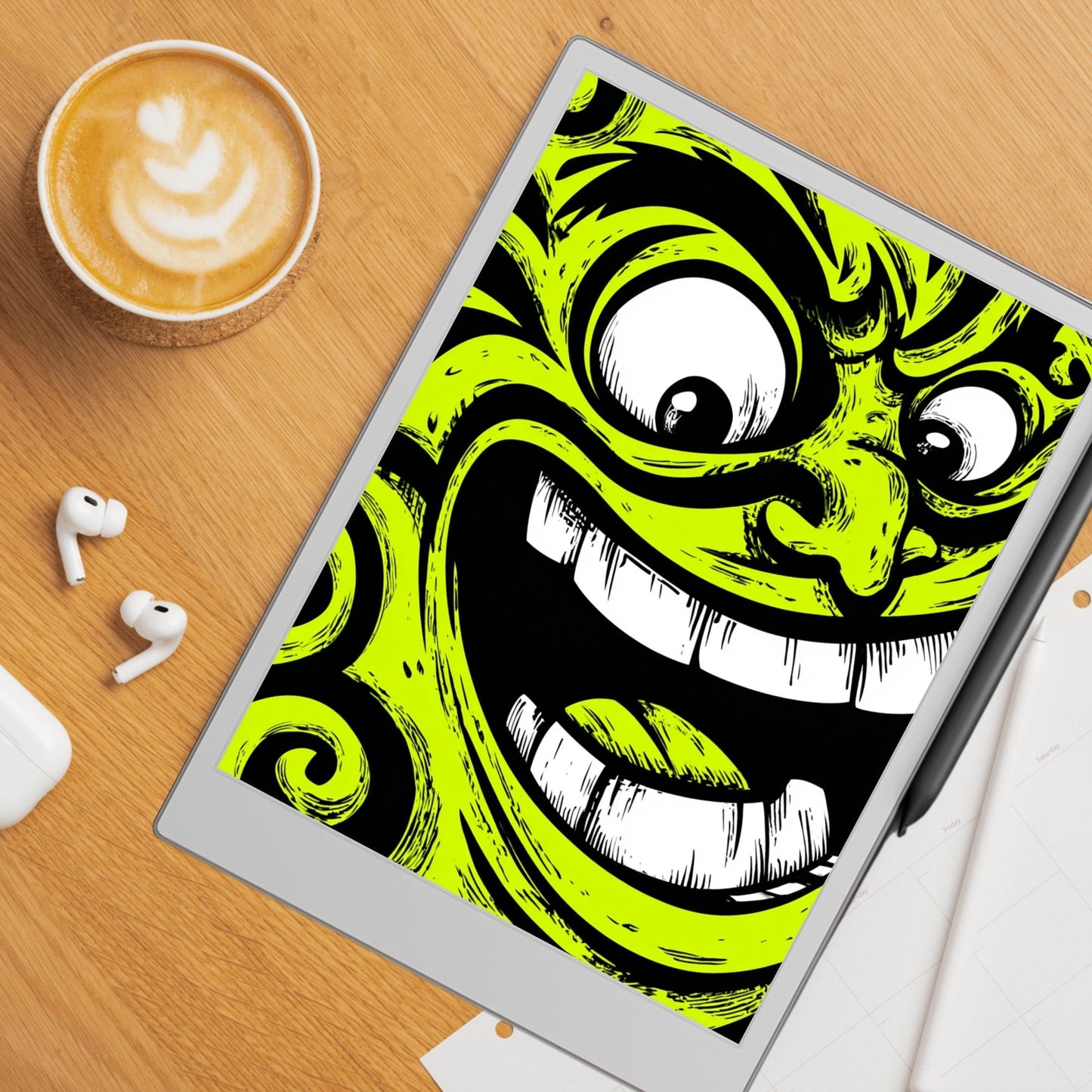 reMarkable Paper Pro & 2 — Cartoon Faces Sleep Screens