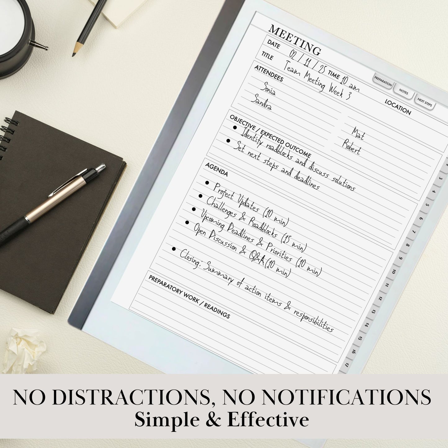 reMarkable 2 — Productivity Bundle, notebook, to-do & meeting notes